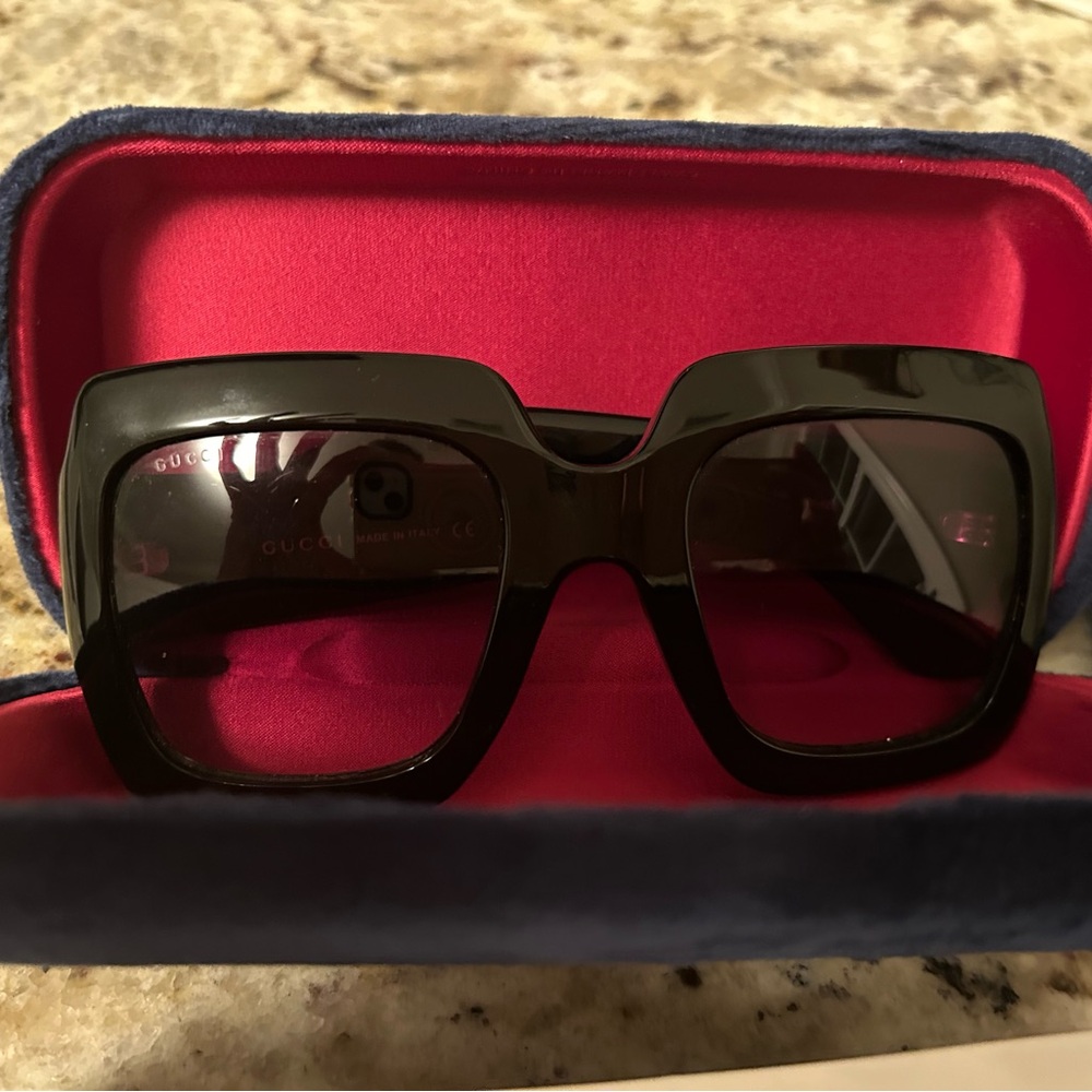 Gucci Black Chunky Square Sunglasses